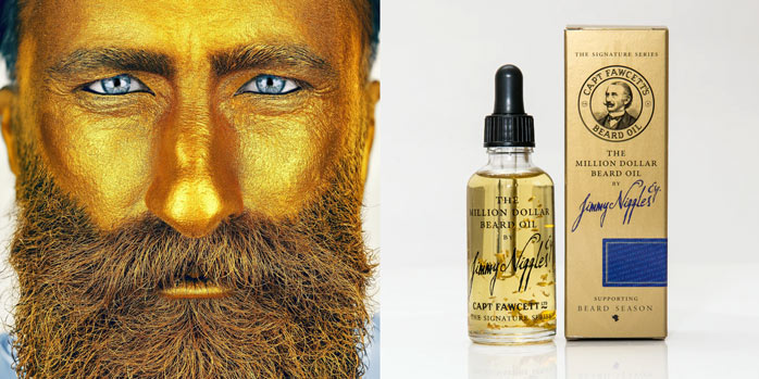 Million Dollar beard oil with gold flakes